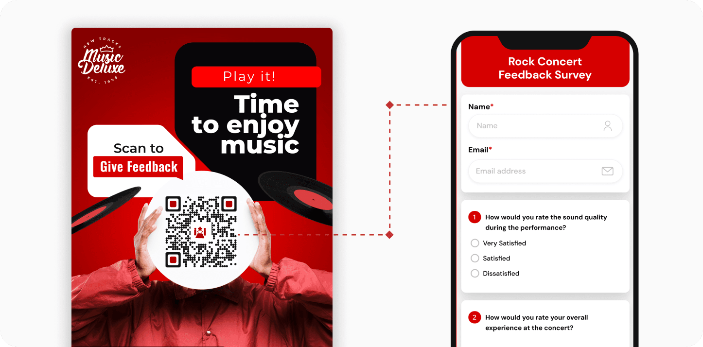 Feedback QR on post-event materials