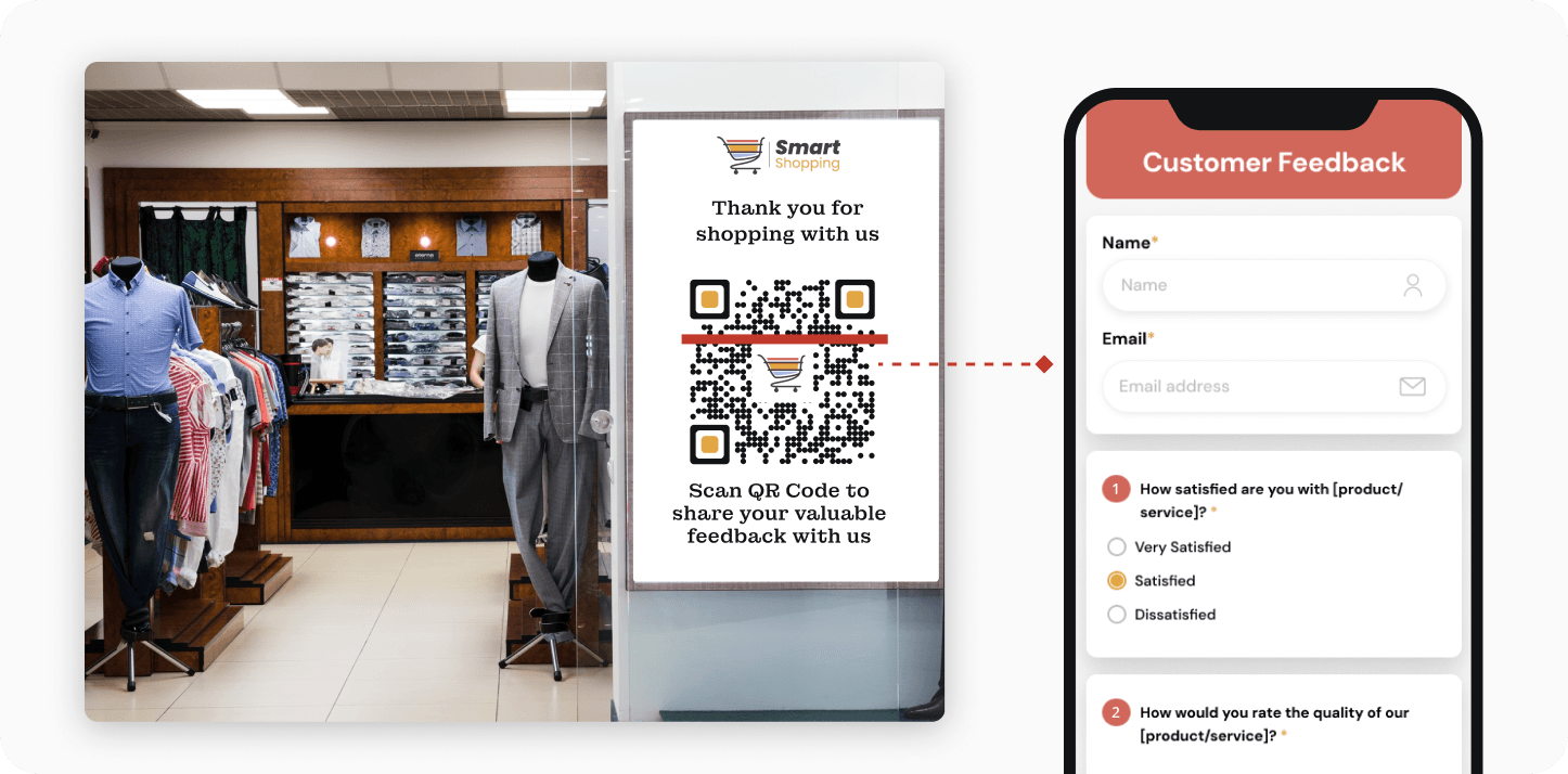 Feedback QR Code in retail stores