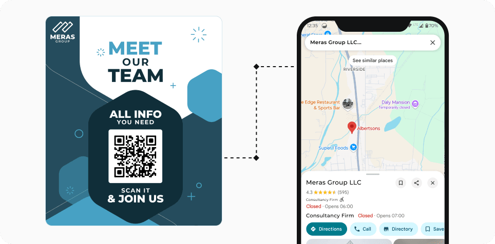 Person scanning a Location QR to know more about the event venue