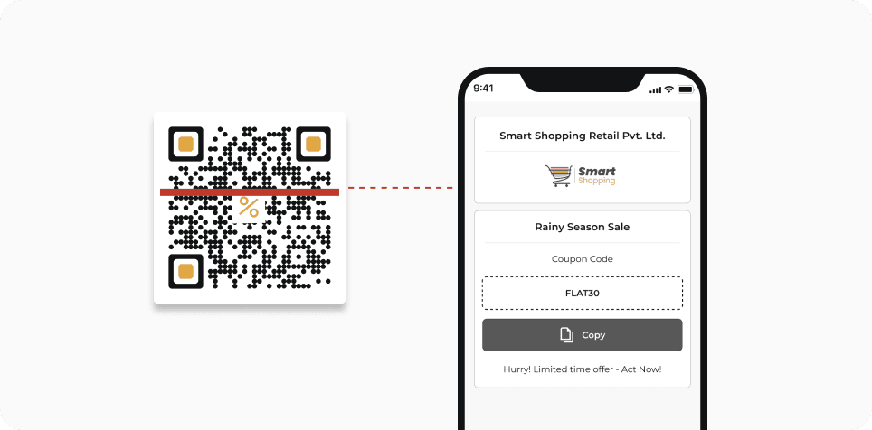  Customer scanning a Product QR to access special offers