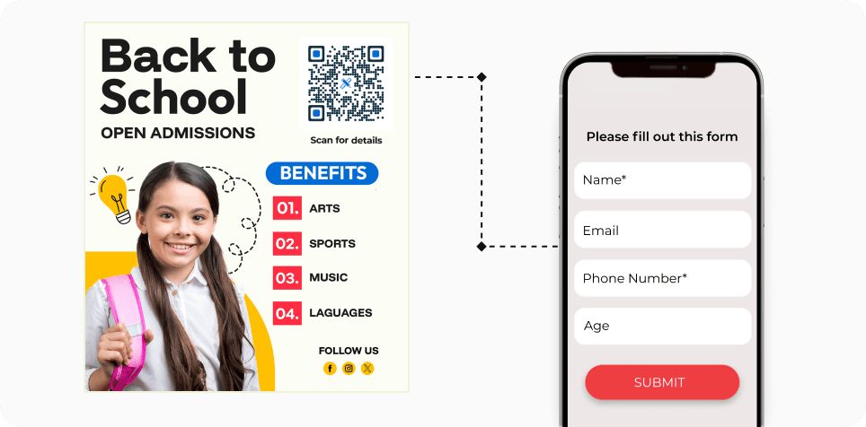Student entering name, email, and other details to know more about admissions