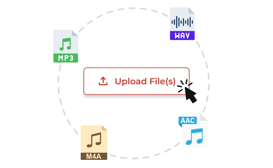 User uploading, adding, and removing audio files with ease