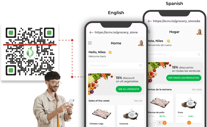 QR code on a furniture billboard directing to the store's Google Maps location, making it easy for customers to navigate.