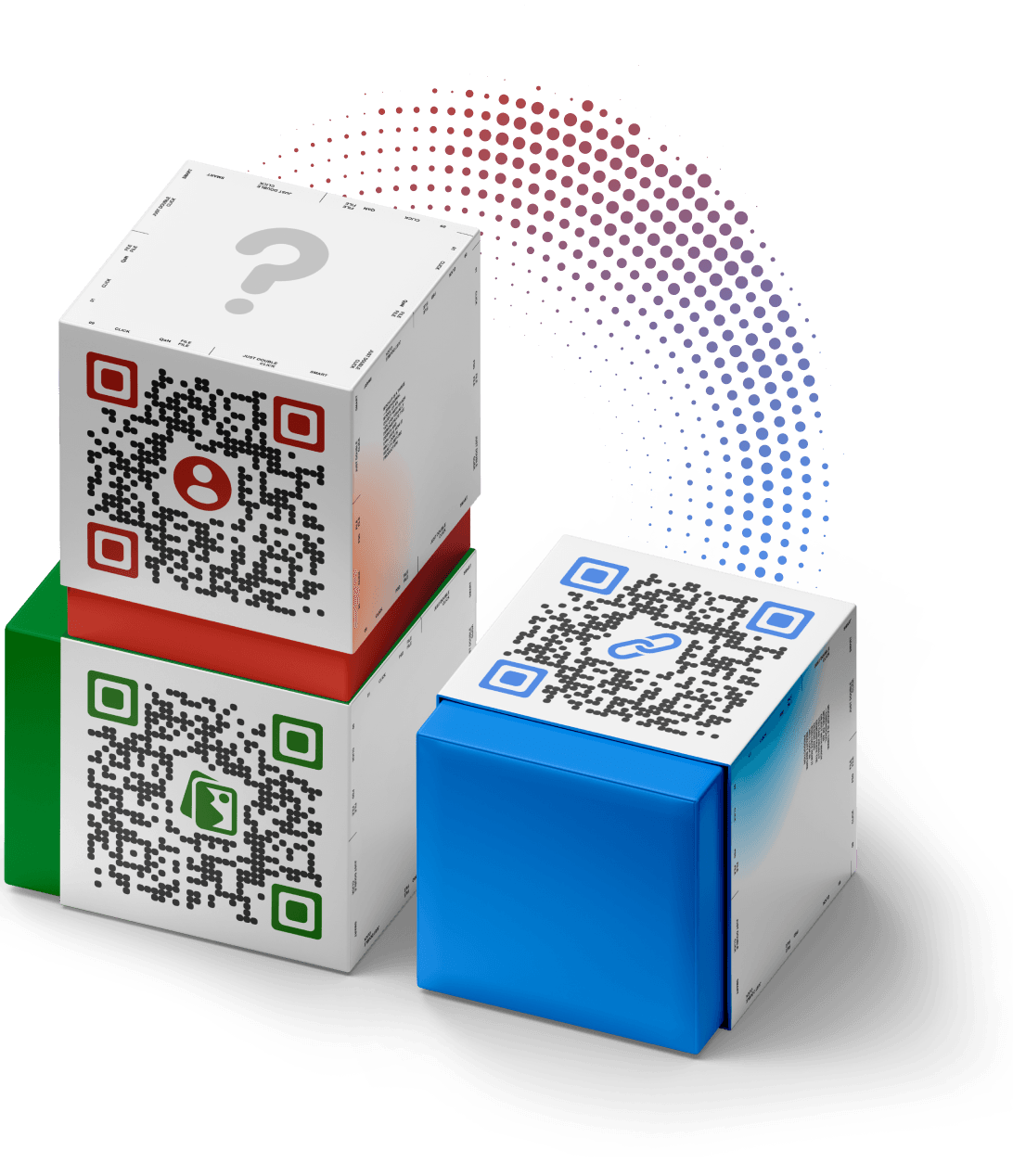 Divers codes QR conçus sur mesure