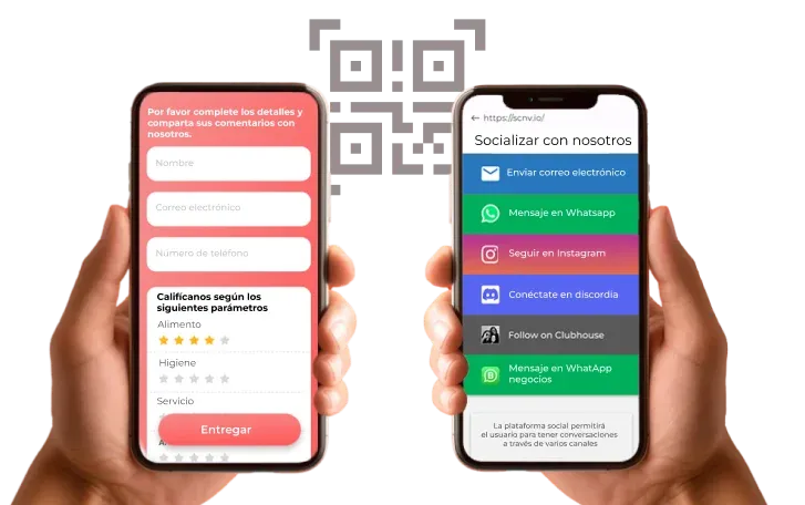 Uso del generador de códigos QR de redes sociales.