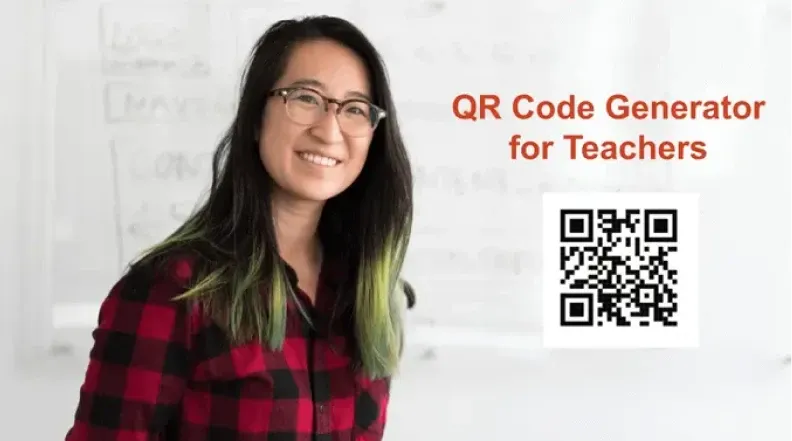 L'enseignant utilisant le générateur de code QR de Scanova pour engager les élèves.