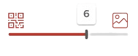 An adjustment slider for personalised QR code weight to balance the emphasis between the AI-generated image and the QR code.