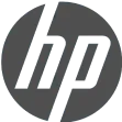 Le logo de HP, une marque de technologie utilisant nos services QR pour un suivi efficace des produits.