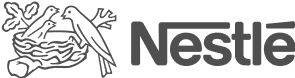 Nestles Logo, eine renommierte Marke für Lebensmittel, die unsere QR -Code -Lösungen für ein effektives Marketing nutzt.