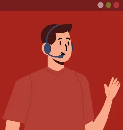 Customer support executive giving an in-depth demo of our QR code generator to the user.