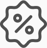 Percentage icon showing exclusive discounts for new Indian startups, offering better savings.